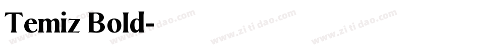 Temiz Bold字体转换